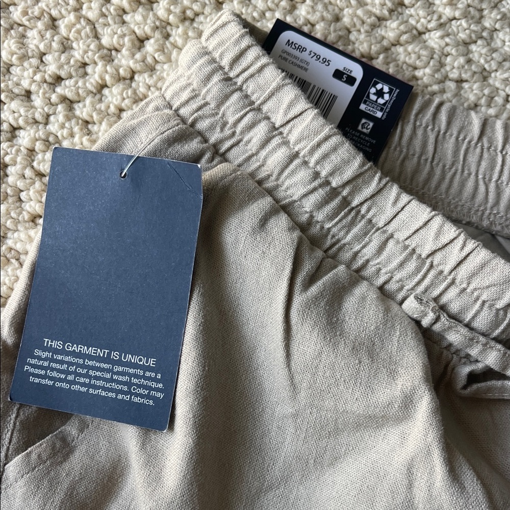 GAP Light Tan Elastic Waist Pants